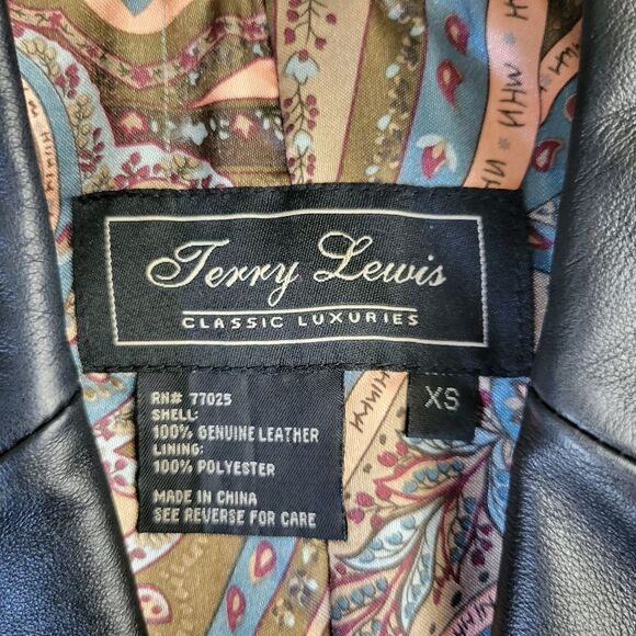 Terry Lewis Classic Luxuries Stunning Black Leather Coat Jacket EXCELLENT - Picture 10 of 11